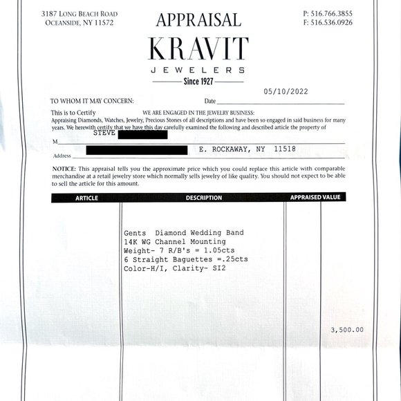 Gorgeous Men's White Gold Diamond Ring - $3,500 Appraisal - Picture 4 of 4